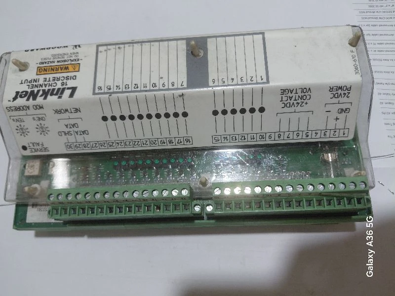 WOODWARD 9905-971 LINKNET 16 CHANNEL DISCRETE INPUT MODULE REV K